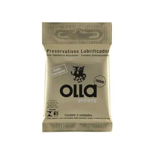 Preservativo Olla Prolongado Com 3 Unidades