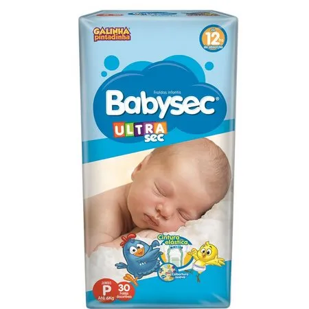 Fraldas Descartáveis Babysec Jumbo 30 Unidades P