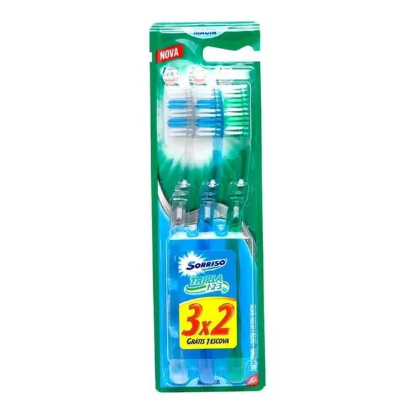 Escova Dental Sorriso Tripla Leve3 Pague2 Macia