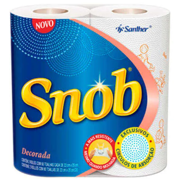 Toalha De Papel Snob Decorada 22x20