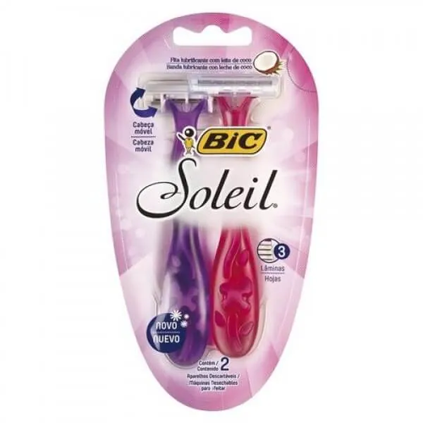 Aparelho De Barbear Bic Solei 3 Lamina Blister Com 2