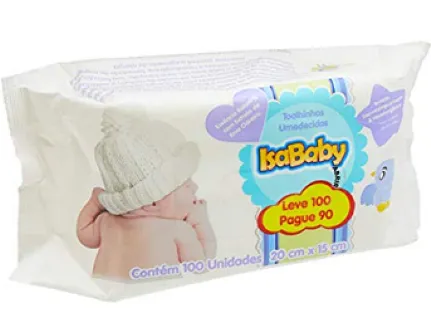 Toalha Umedecida Isababy Lv100 Pg90 Unidades