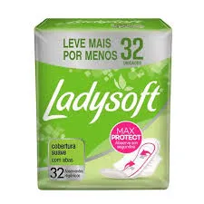 Absorvente Ladysoft Suave Com Abas Normal 32 Unidades