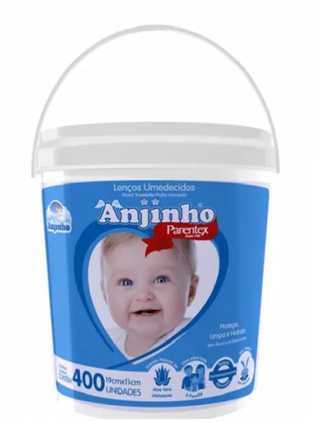 Lenço Umedecido Anjinho Bd Azul 400 Unidades