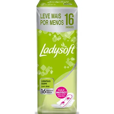 Absorvente Ladysoft Suave Com Abas Normal 16 Unidades
