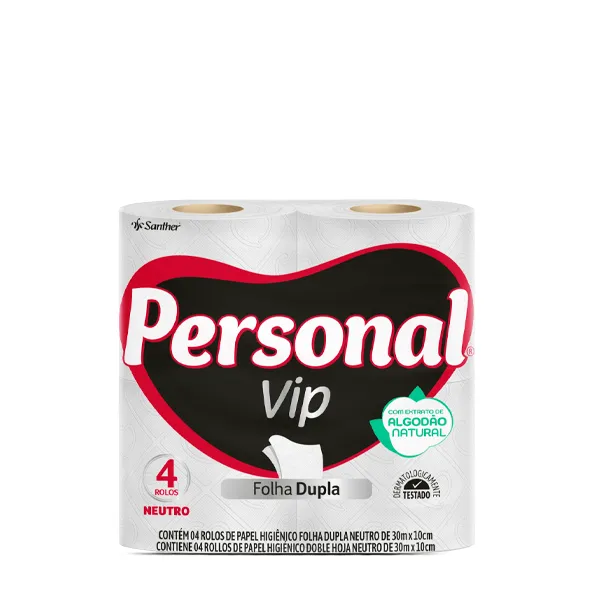 Papel Higiênico Personal Vip 30m 4 rolos