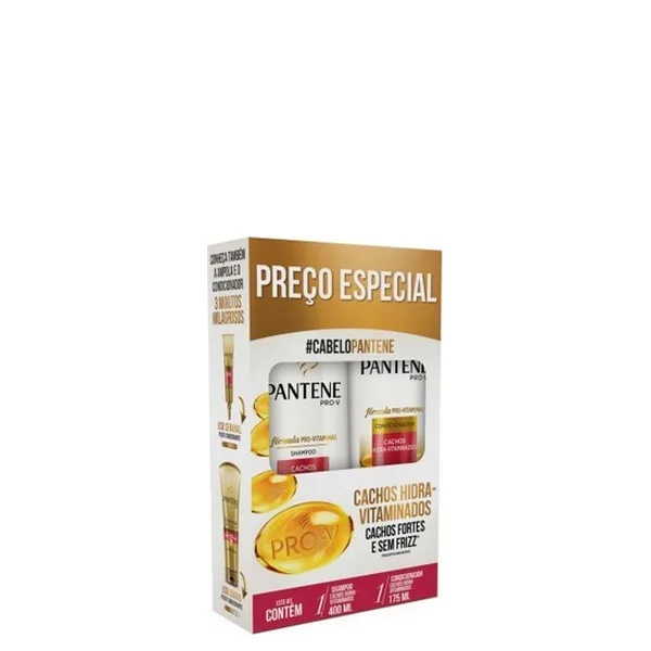 Kit Pantene Cachos Shampoo 400ml + Condicionador 175ml