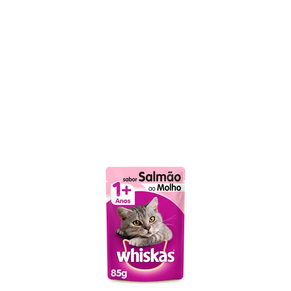 Ração Whiskas Adulto Sachê Salmão 85g