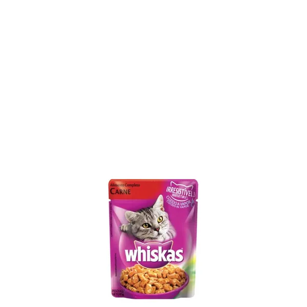 Ração Whiskas Adulto Sachê Carne 85g