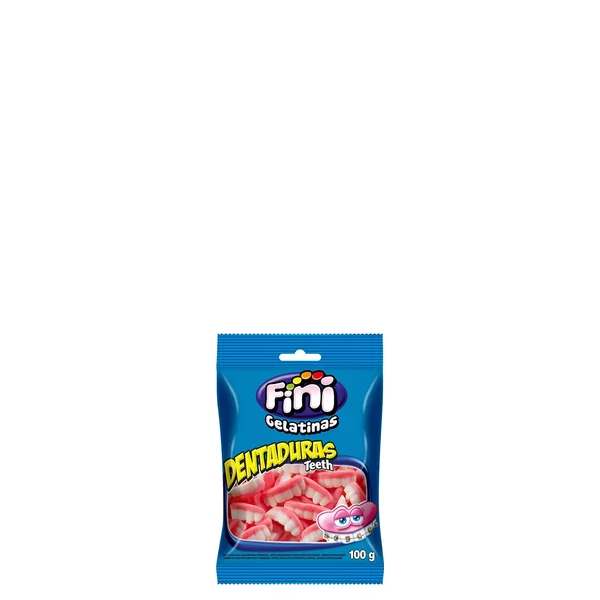 Bala de Gelatina Fini Dentaduras 100g