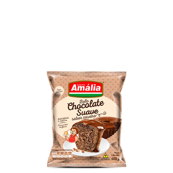 Mistura Para Bolo Chocolate Suave Amália 400g
