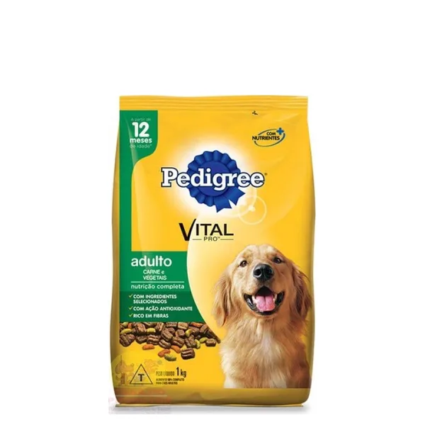 Ração Pedigree Carne e Vegetais Adulto 1kg
