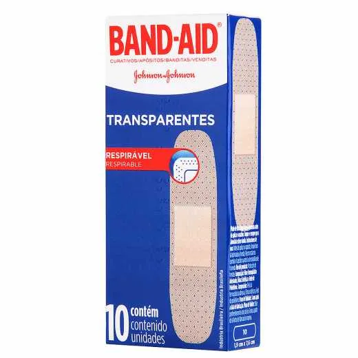 Curativo Band Aid Transparente 10 Unidades