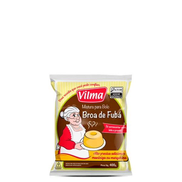 Mistura Para Bolo Vilma Tradicional Broa De Fubá 400g