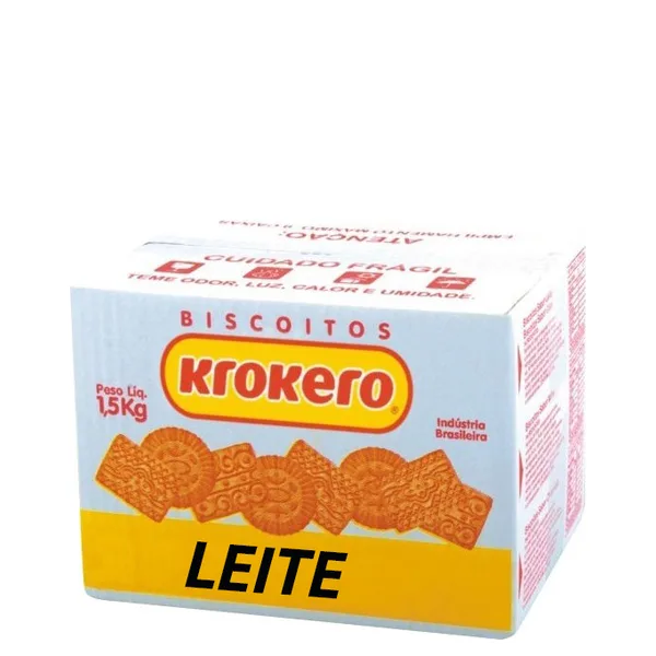 Biscoito Krokero Sortido Leite 1,5kg