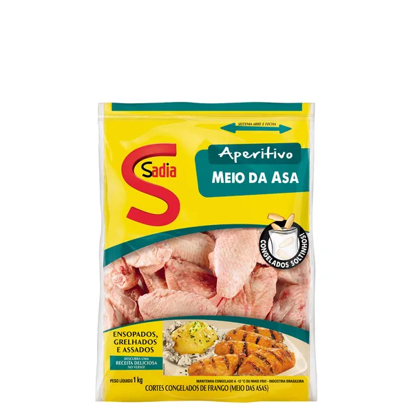 Meio Da Asa De Frango Sadia Pacote 1KG