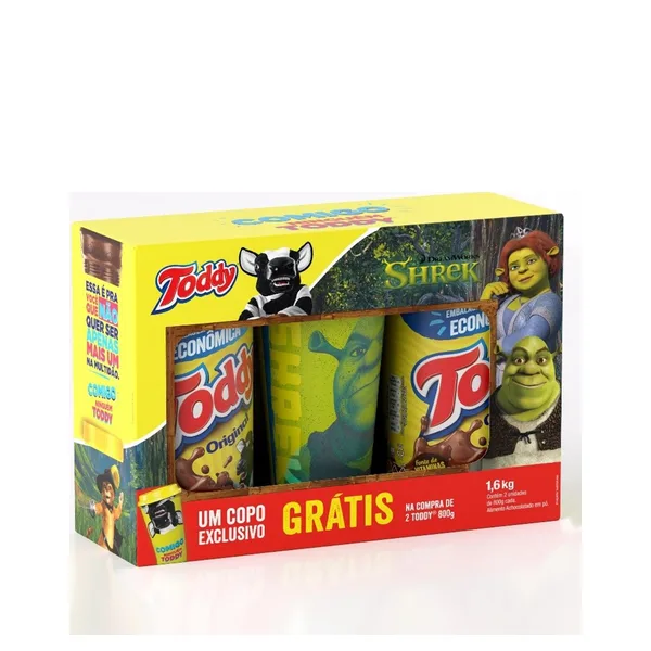 Kit Contendo 2 Toddy 800g + 1 Copo Grátis