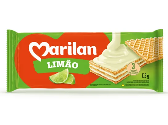 Biscoito Marilan Wafer Sabor Limão