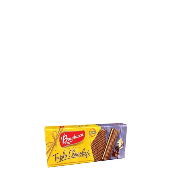 Biscoito Bauducco Wafer Triplo Chocolate 140G