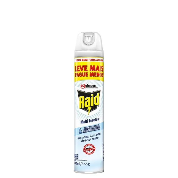 Inseticida Raid Multi Insetos Aerossol Aqua Protection 420ML
