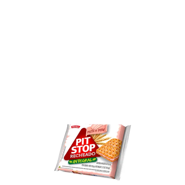 Biscoito Marilan Pit Stop Recheado Com Peito de Peru 105,6G