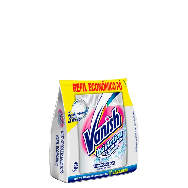 Alvejante Em Pó Vanish Cristal White Refil 400G