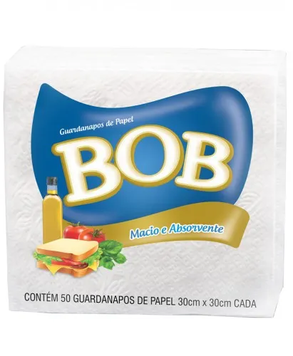 Guardanapo Bob Folha Simples 30X30CM