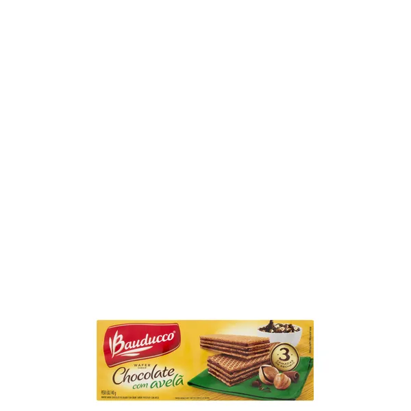 Biscoito Bauducco Wafer Chocolate E Avelã 140G