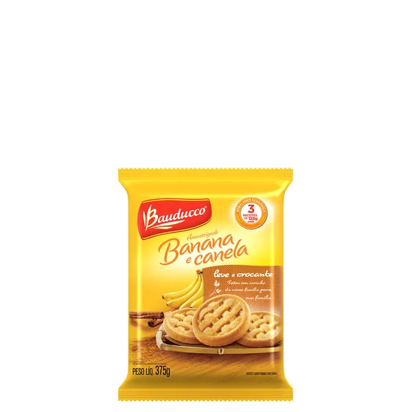 Biscoito Bauducco Banana Com Canela 375G