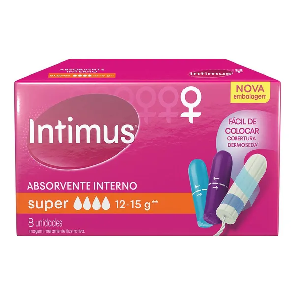 Absorvente Interno Super Intimus Caixa Com 8 Unidades