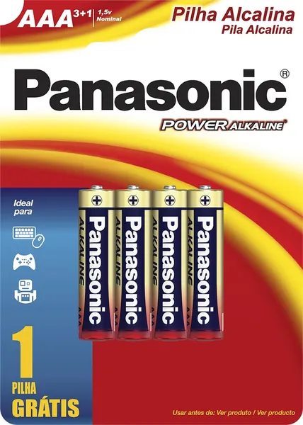 Pilha Palito Panasonic AAA Leve4 Pague3
