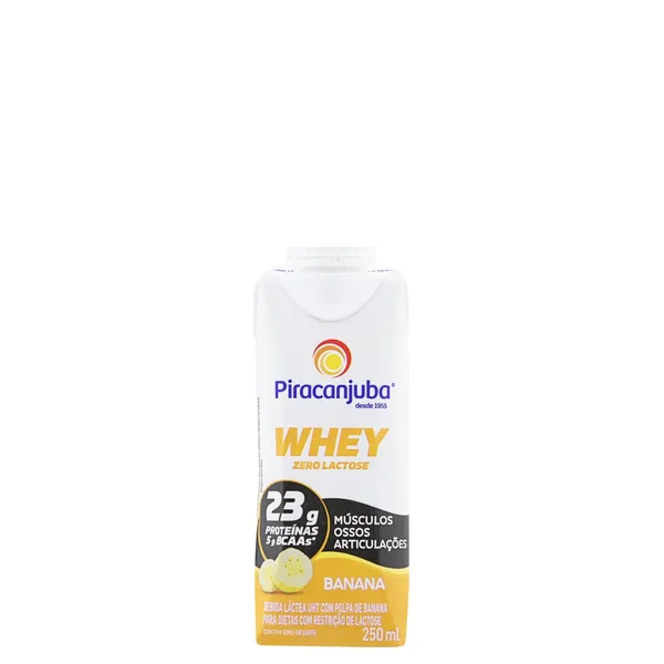 Bebida Láctea Piracanjuba Whey Zero Láctose Banana 250ML