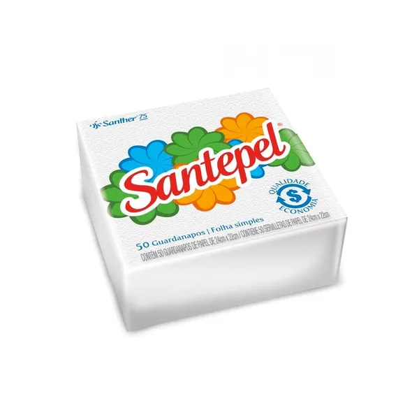 Guardanapo De Papel Folhas Simples Santepel 24x22