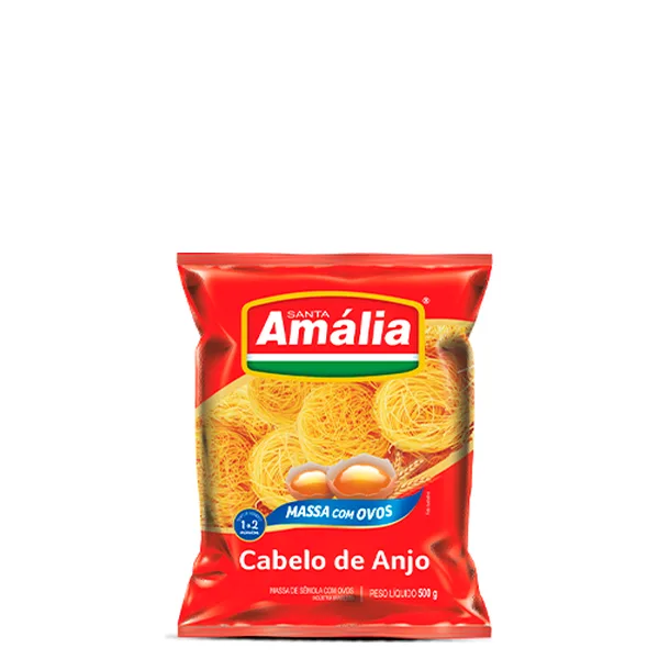 Macarrão Cabelo De Anjo Ovos Santa Amália 500G