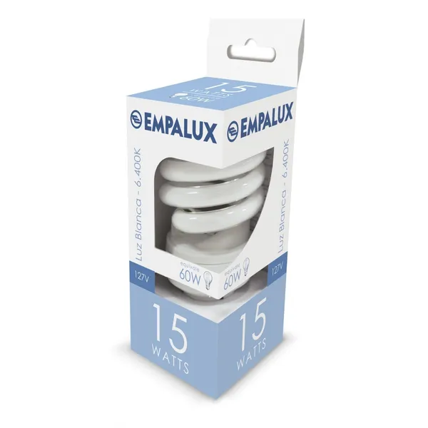 Lâmpada Empalux Fluorescente Espiral 127V 15W