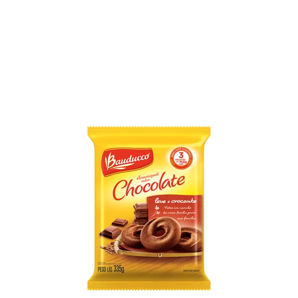 Biscoito Bauducco Amanteigado Chocolate 335G