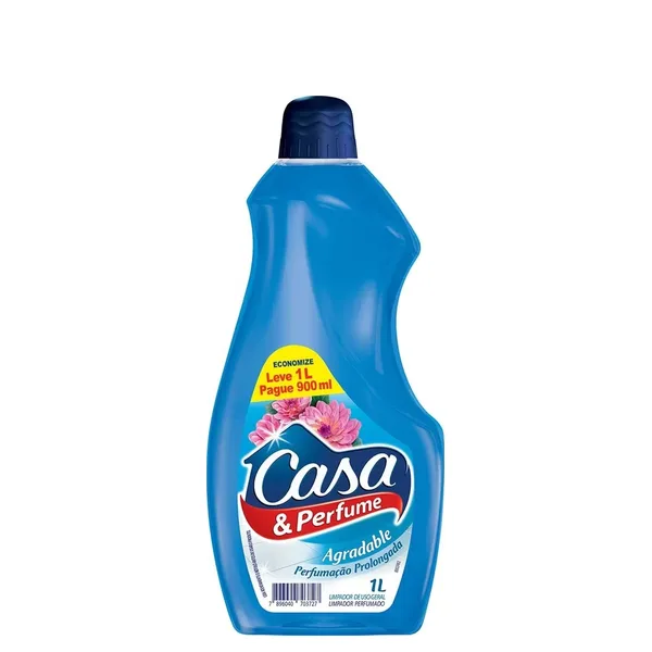 Limpador Casa E Perfume Agradable Leve 1L Pague 900ML