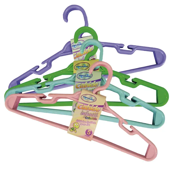 Cabide Amilplast Infantil Color 3 Peças
