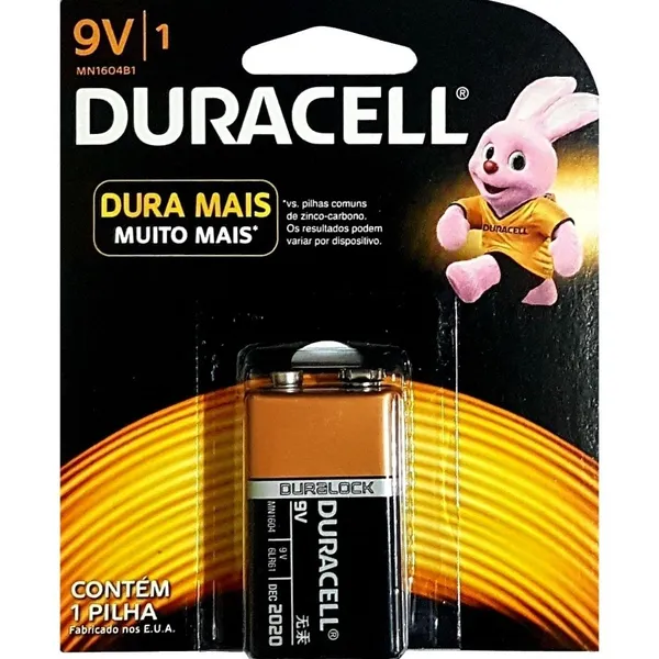Bateria Duracell Alcalina 9V