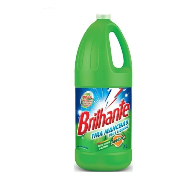 Alvejante Brilhante Antibacteriano Tira Manchas 2L