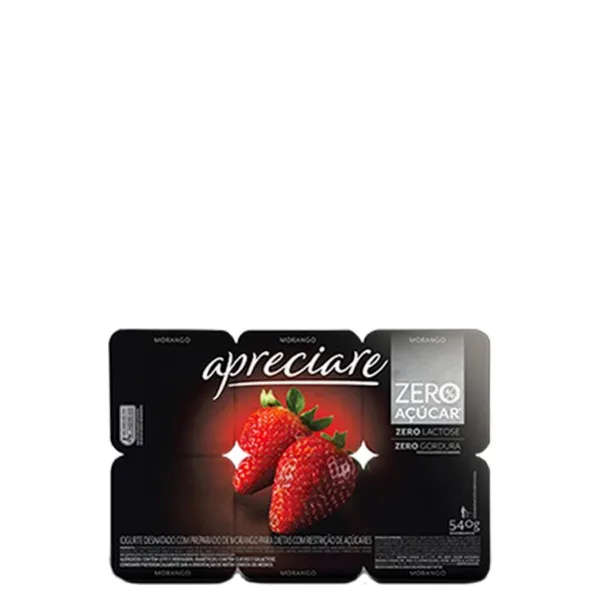 Iogurte Apreciare Zero Gordura E Açúcar 540G