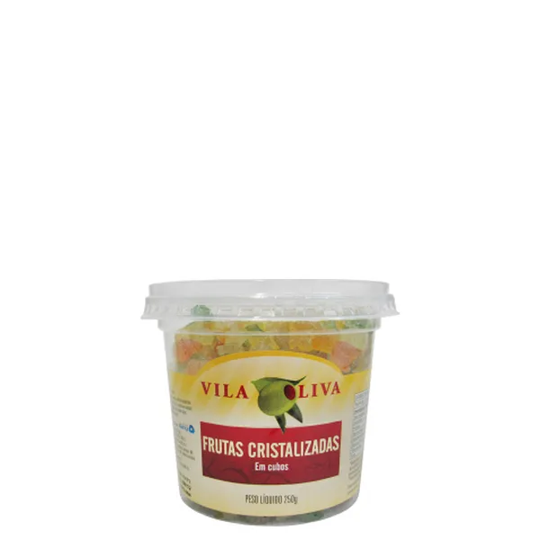 Frutas Cristalizadas Vila Oliva Pote 250gr