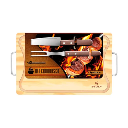 Tabua De Churrasco Stolf 3 Peças