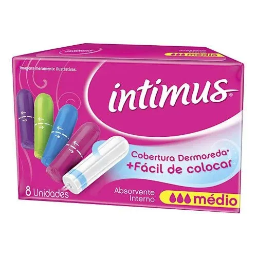Absorvente Intimus Interno Médio Com 8 Unidades