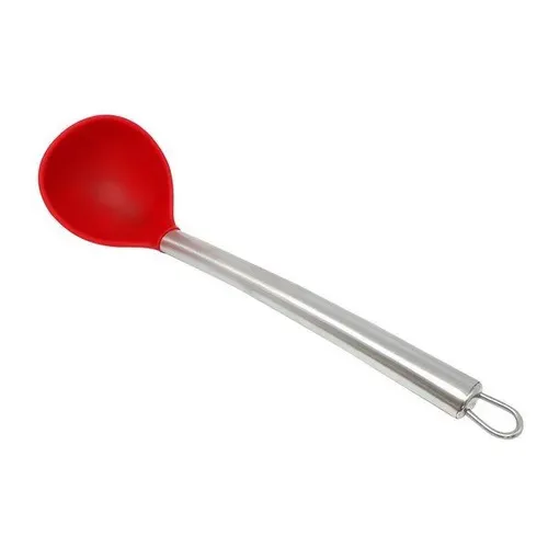 Concha De Silicone Cabo De Metal Vermelho