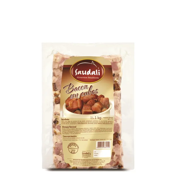 Bacon em Cubos Saudali PCT 1Kg