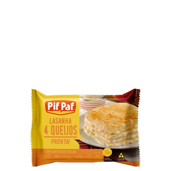 Lasanha Pif Paf 4 Queijos 600g