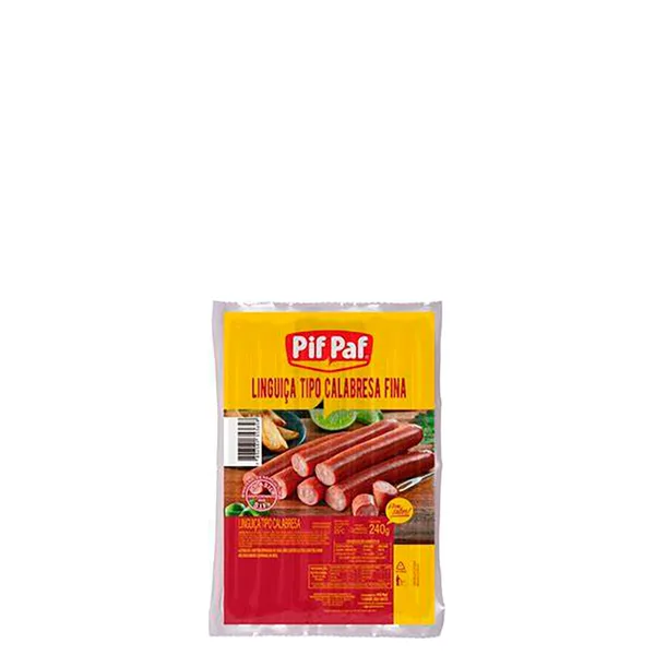 Linguiça Pif Paf Calabresa Fina PCT 240g