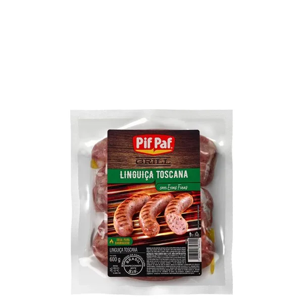 Linguiça Pif Paf Ervas Fina PCT 600g