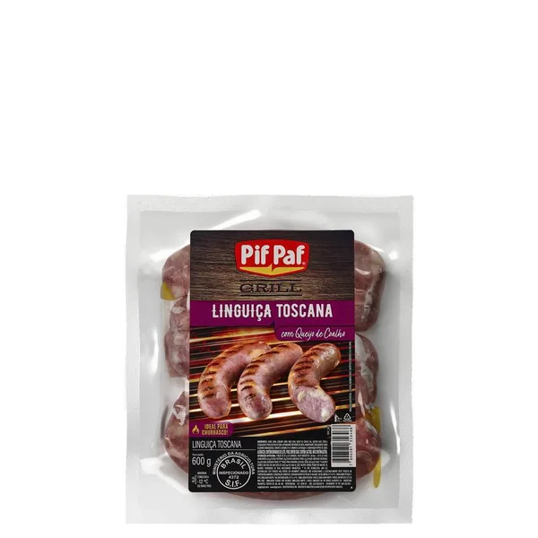 Linguiça Pif Paf Queijo Coalho PCT 600g